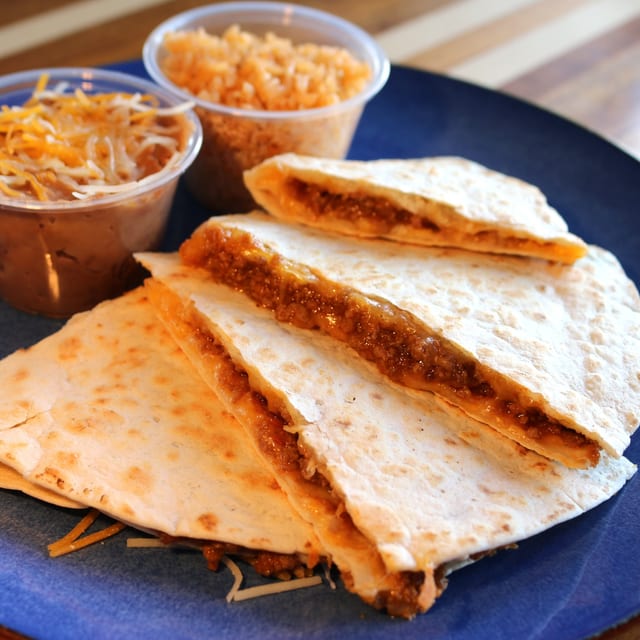 Ground Beef Quesadilla.