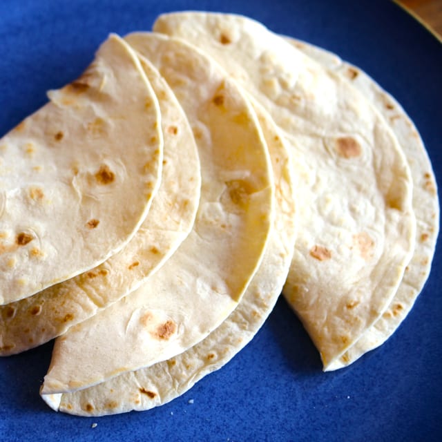 3 Flour Tortillas.