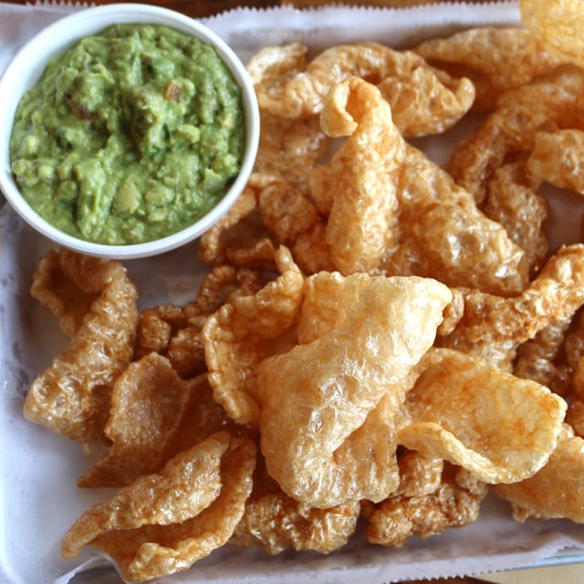 Large Chicharron and Guacamole.