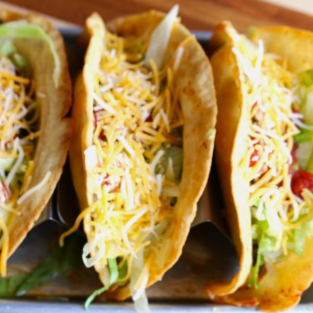 3x10 Beef Puffy Tacos.