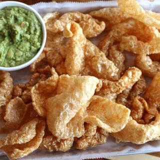 Large Chicharron and Guacamole